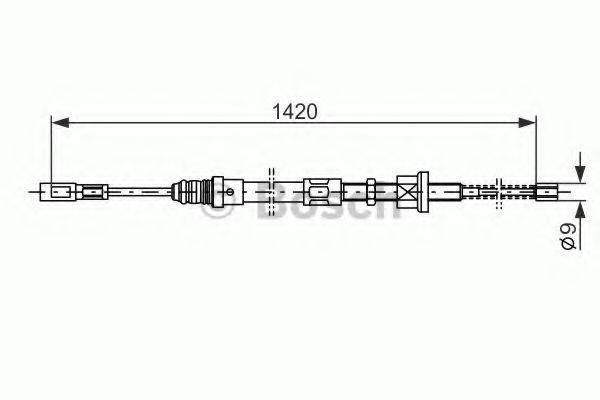 BOSCH 1987477483 Трос, стояночная тормозная система