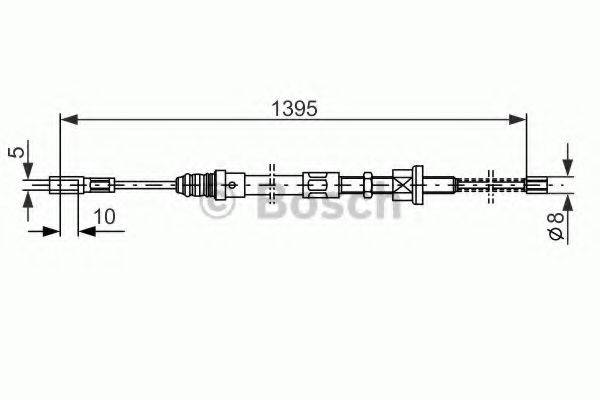 BOSCH 1987477485 Трос, стояночная тормозная система