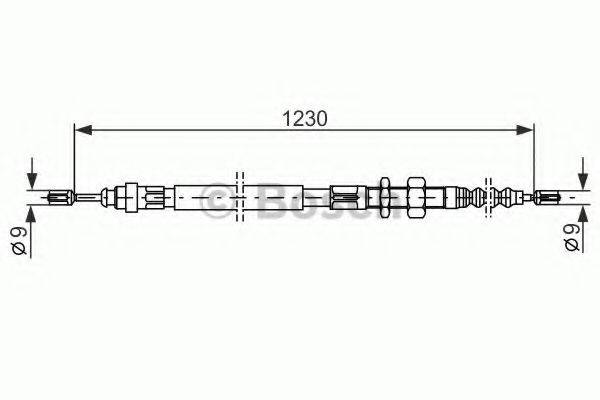 BOSCH 1987477490 Трос, стояночная тормозная система