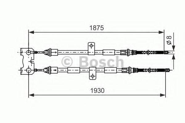 BOSCH 1987477520 Трос, стояночная тормозная система