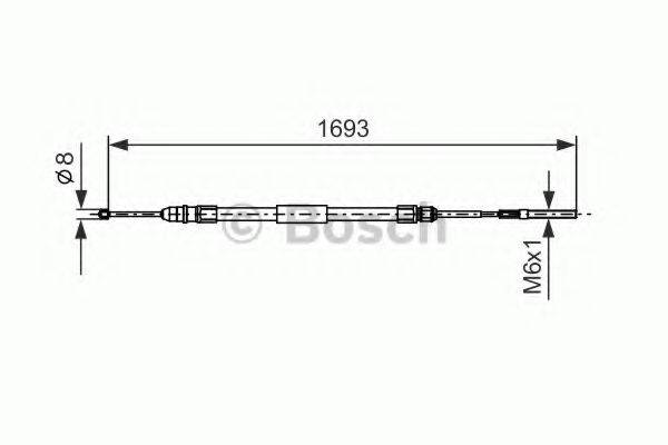 BOSCH 1987477532 Трос, стояночная тормозная система