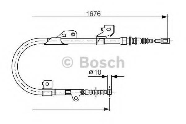 BOSCH 1987477538 Трос, стояночная тормозная система