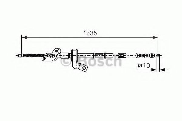 BOSCH 1987477542 Трос, стояночная тормозная система