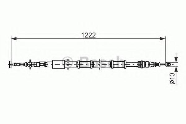 BOSCH 1987477555 Трос, стояночная тормозная система