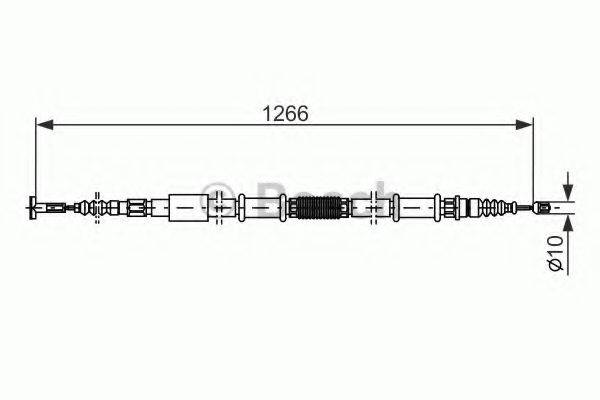 BOSCH 1987477556 Трос, стояночная тормозная система