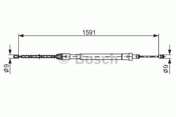 BOSCH 1987477580 Трос, стояночная тормозная система