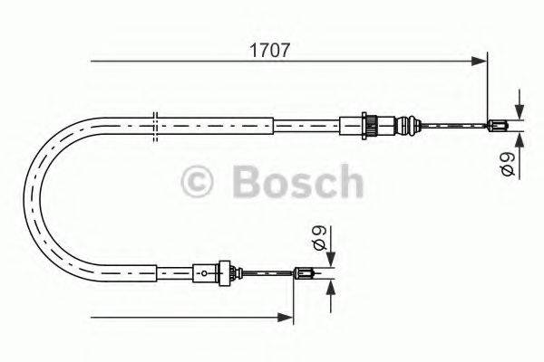 BOSCH 1987477587 Трос, стояночная тормозная система