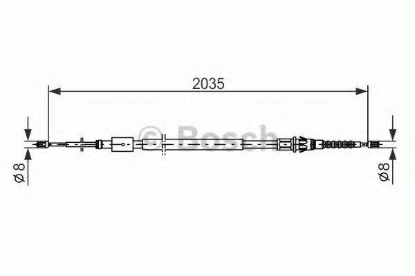 BOSCH 1987477598 Трос, стояночная тормозная система