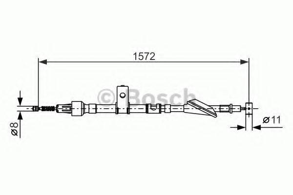 BOSCH 1987477607 Трос, стояночная тормозная система