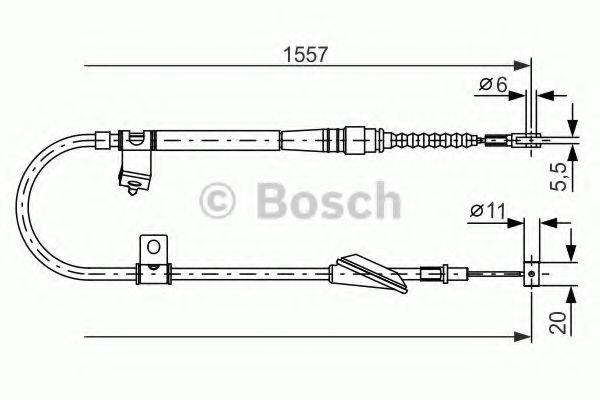 BOSCH 1987477609 Трос, стояночная тормозная система