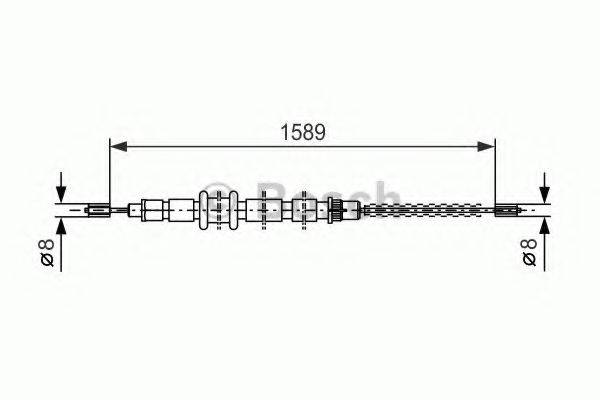 BOSCH 1987477620 Трос, стояночная тормозная система