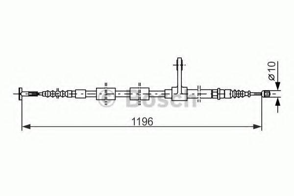 BOSCH 1987477621 Трос, стояночная тормозная система