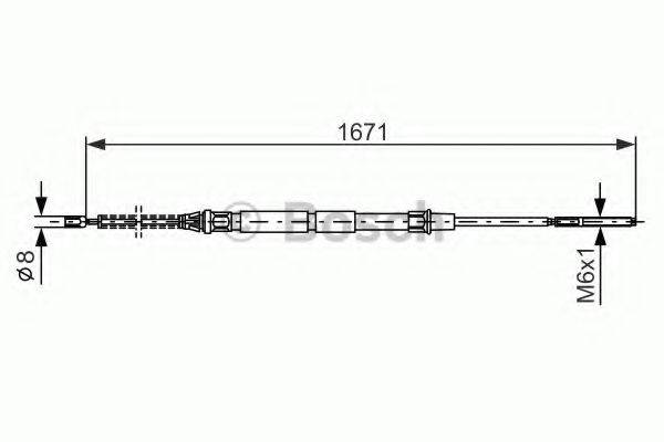 BOSCH 1987477626 Трос, стояночная тормозная система