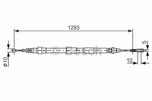 BOSCH 1987477630 Трос, стояночная тормозная система