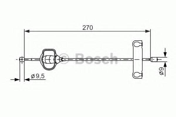 BOSCH 1987477631 Трос, стояночная тормозная система