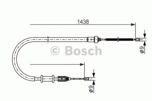 BOSCH 1987477634 Трос, стояночная тормозная система