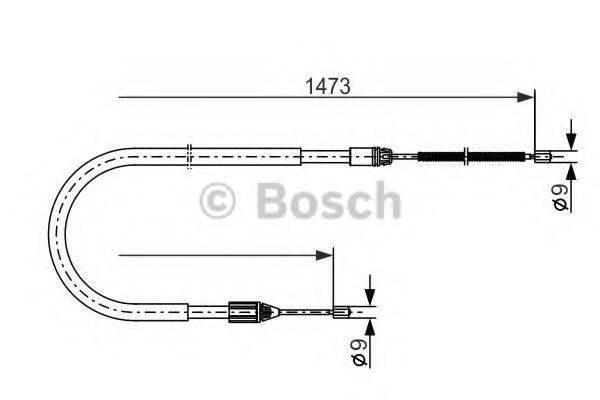 BOSCH 1987477636 Трос, стояночная тормозная система