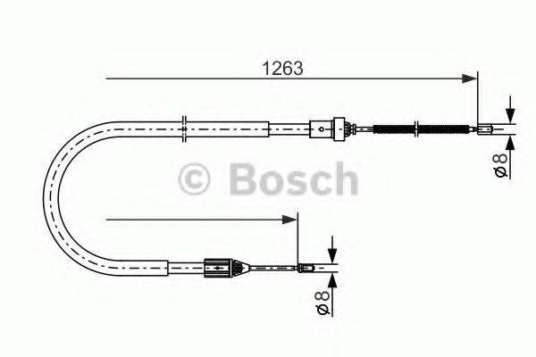 BOSCH 1987477642 Трос, стояночная тормозная система