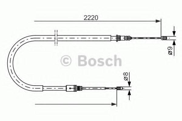 BOSCH 1987477652 Трос, стояночная тормозная система