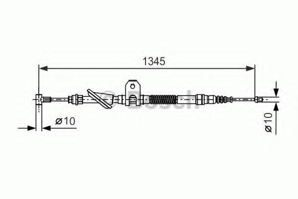 BOSCH 1987477657 Трос, стояночная тормозная система