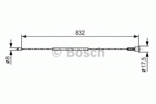 BOSCH 1987477661 Трос, стояночная тормозная система