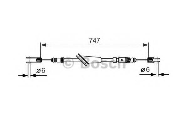 BOSCH 1987477662 Трос, стояночная тормозная система