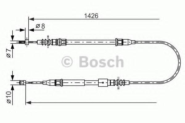 BOSCH 1987477670 Трос, стояночная тормозная система
