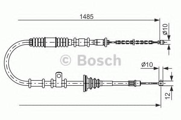 BOSCH 1987477674 Трос, стояночная тормозная система