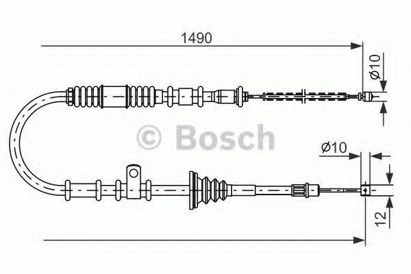 BOSCH 1987477675 Трос, стояночная тормозная система