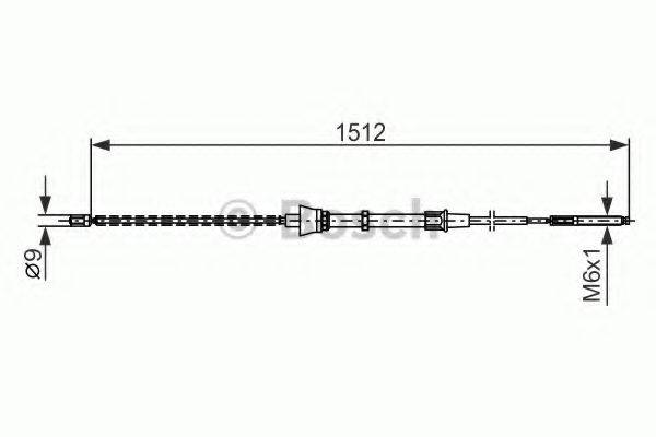 BOSCH 1987477679 Трос, стояночная тормозная система