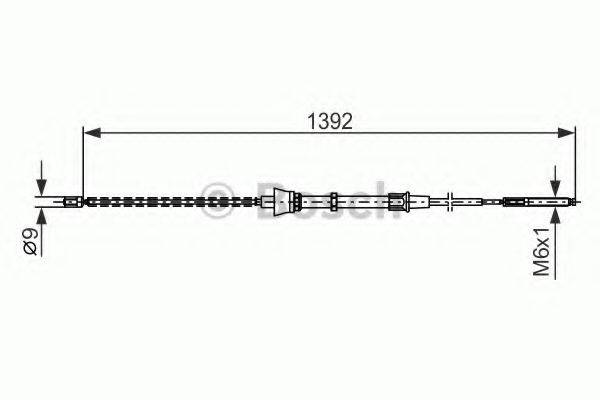 BOSCH 1987477680 Трос, стояночная тормозная система