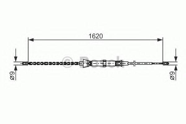 BOSCH 1987477684 Трос, стояночная тормозная система