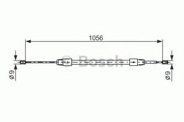 BOSCH 1987477692 Трос, стояночная тормозная система