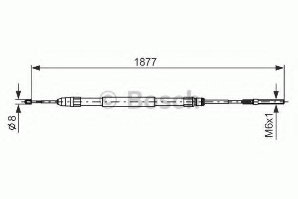 BOSCH 1987477694 Трос, стояночная тормозная система