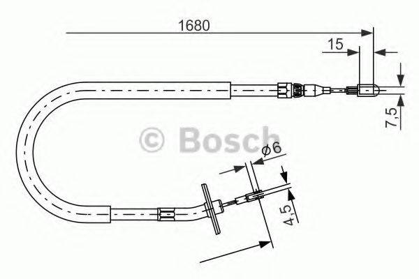 BOSCH 1987477702 Трос, стояночная тормозная система