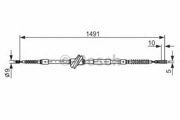 BOSCH 1987477708 Трос, стояночная тормозная система