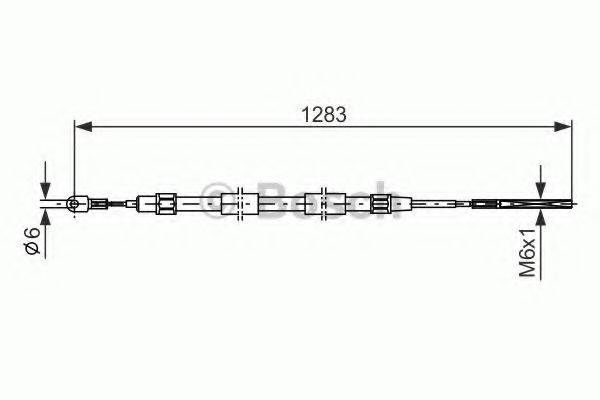 BOSCH 1987477710 Трос, стояночная тормозная система