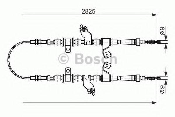 BOSCH 1987477718 Трос, стояночная тормозная система