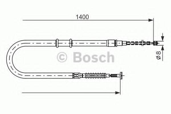 BOSCH 1987477724 Трос, стояночная тормозная система