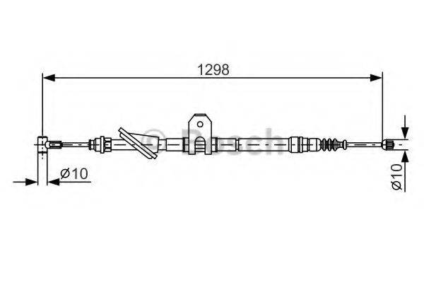 BOSCH 1987477726 Трос, стояночная тормозная система