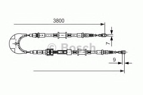 BOSCH 1987477731 Трос, стояночная тормозная система