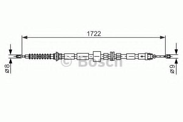 BOSCH 1987477733 Трос, стояночная тормозная система