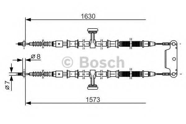 BOSCH 1987477763 Трос, стояночная тормозная система