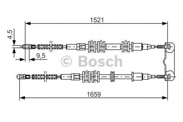 BOSCH 1987477769 Трос, стояночная тормозная система