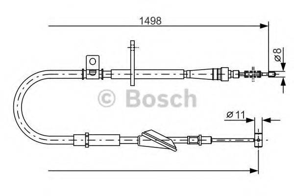 BOSCH 1987477772 Трос, стояночная тормозная система