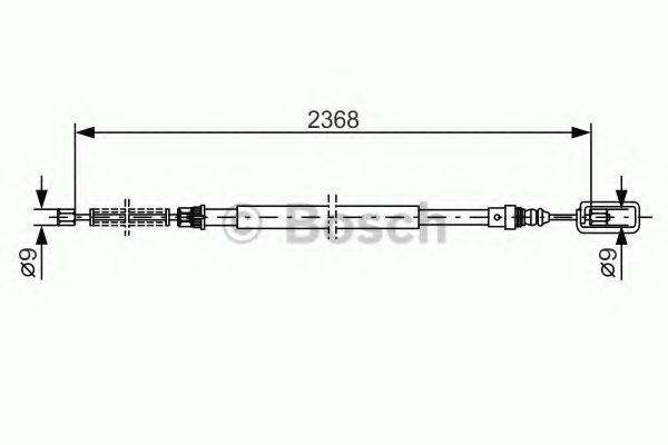 BOSCH 1987477773 Трос, стояночная тормозная система