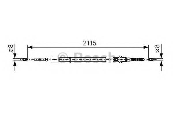 BOSCH 1987477775 Трос, стояночная тормозная система