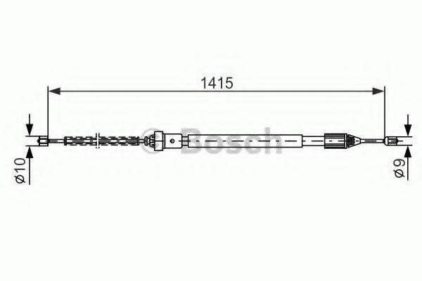 BOSCH 1987477782 Трос, стояночная тормозная система