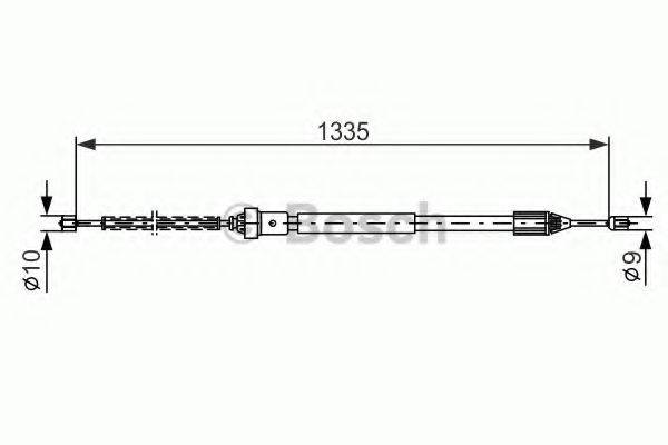 BOSCH 1987477783 Трос, стояночная тормозная система