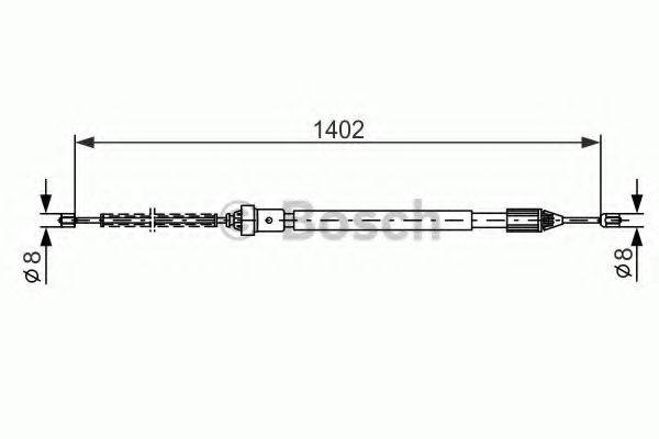 BOSCH 1987477784 Трос, стояночная тормозная система